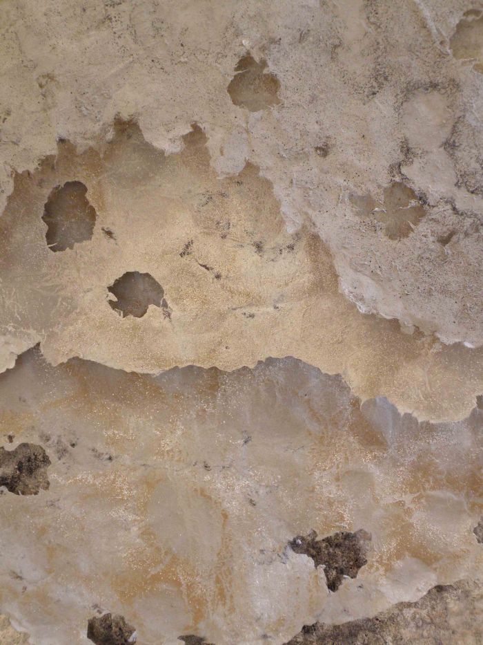 Undercut.  Handmade paper and coastal pigments.  